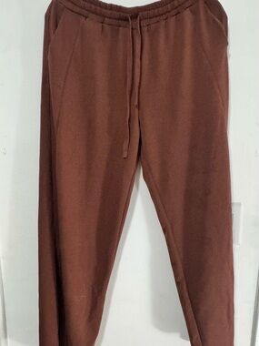 Women's Wide Leg Drawstring Pants in Brown